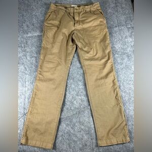 Taylor Stitch Foundation Pants Mens 35 Democratic Brown Organic Cotton 35x32